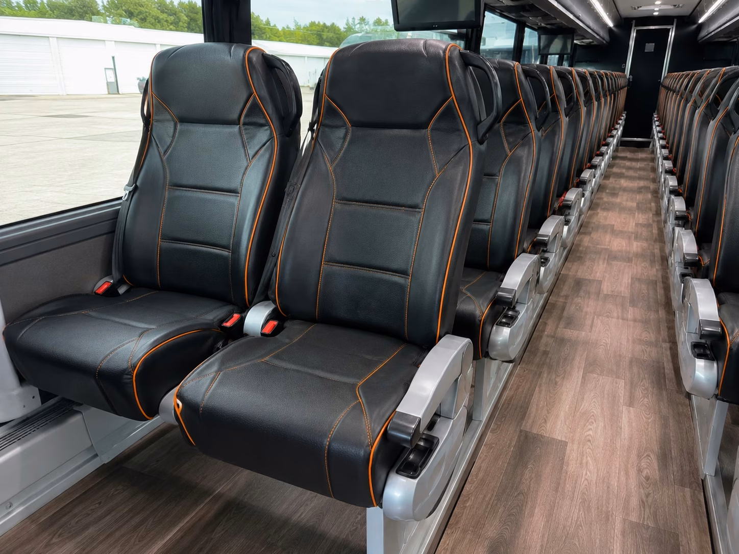 56 passenger charter bus interior