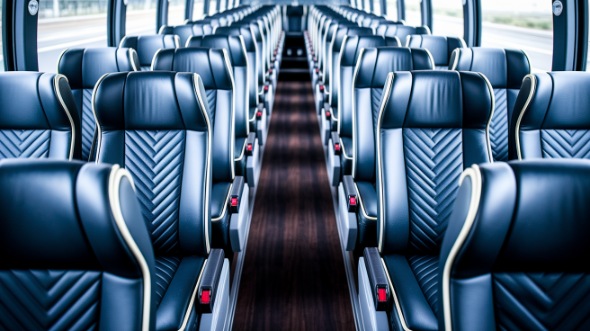 chandler 54 passenger charter bus inside